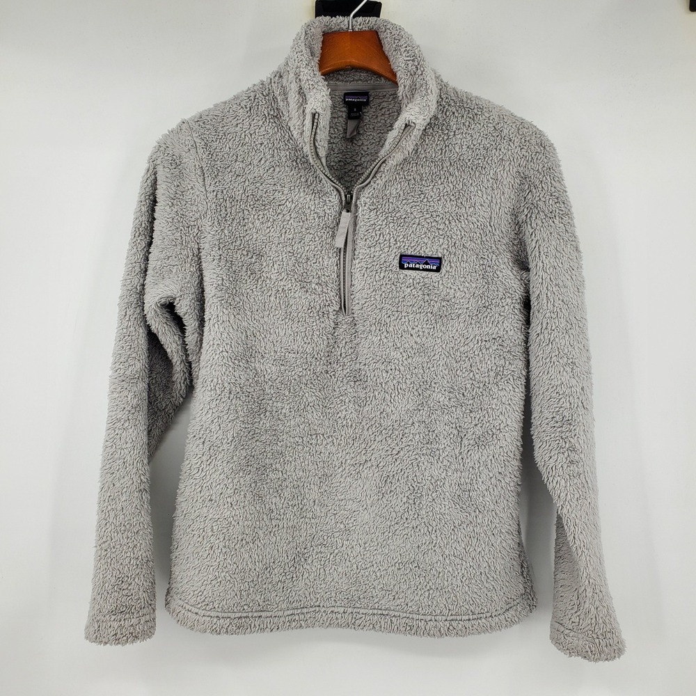 Patagonia Los Gatos 1/4 Zip Fleece Pullover Grey Womens Small Outdoors Granola